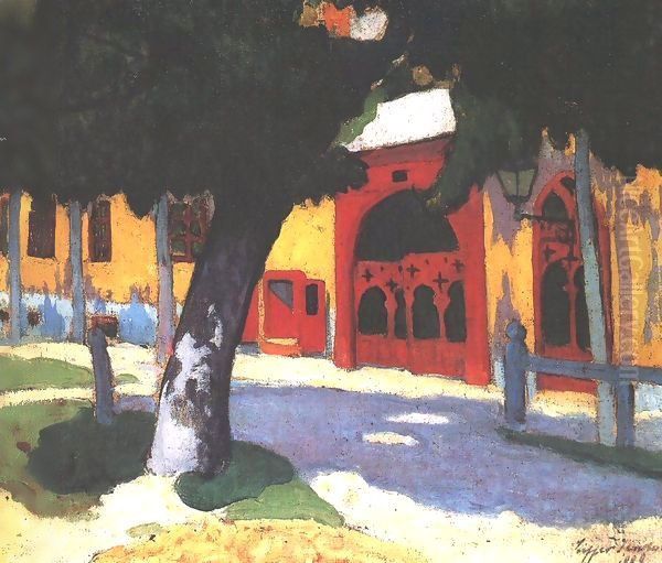 Red Gate 1908 Oil Painting by Robert King