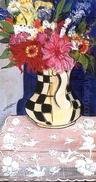 Flower Still lifec 1932 Oil Painting by George Loftus Noyes