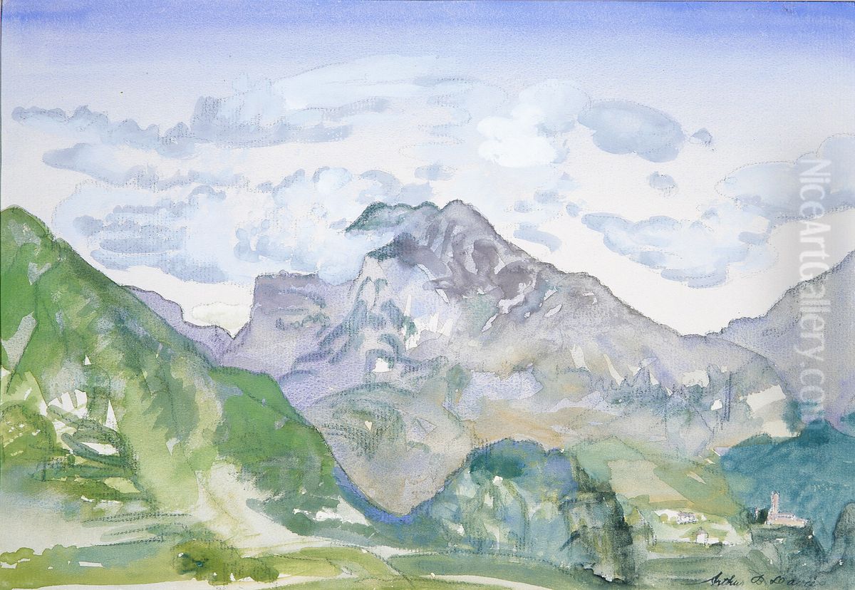 Mountains Oil Painting by Arthur Bowen Davies