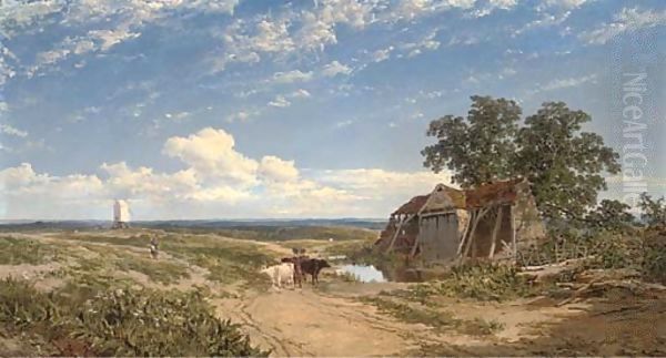 Near Missenden, Buckinghamshire Oil Painting by Edmund John Niemann