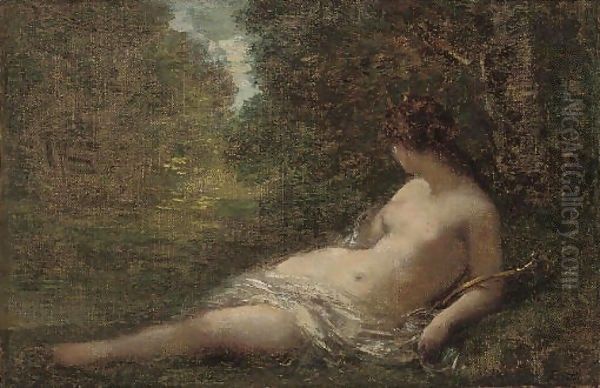 Diane au repos Oil Painting by Ignace Henri Jean Fantin-Latour