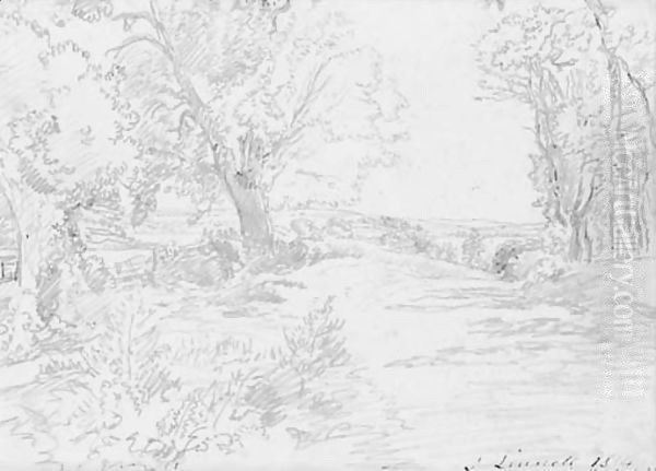 Balcombe, and Ffestiniog Oil Painting by John Linnell