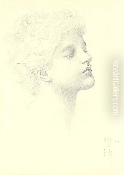 Study of Edward Horner, for 'The Prioress's Tale' Oil Painting by Sir Edward Coley Burne-Jones