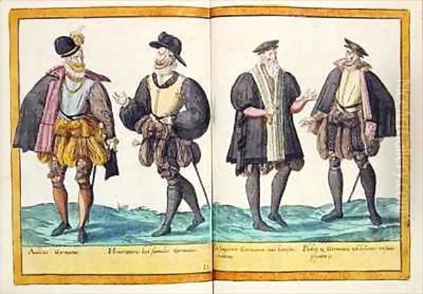 Sixteenth century costumes from 'Omnium Poene Gentium Imagines' 16 Oil Painting by Abraham de Bruyn