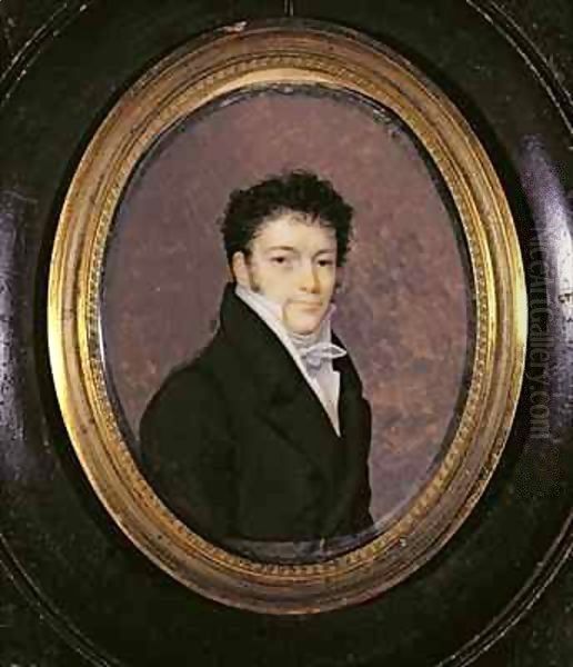 Portrait Miniature of a Gentleman Oil Painting by Joseph Bordes