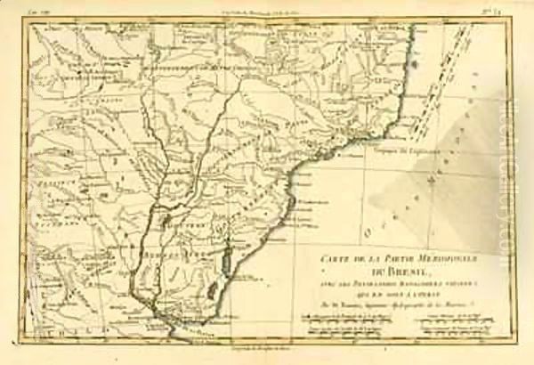 Southern Brazil Oil Painting by Charles Marie Rigobert Bonne