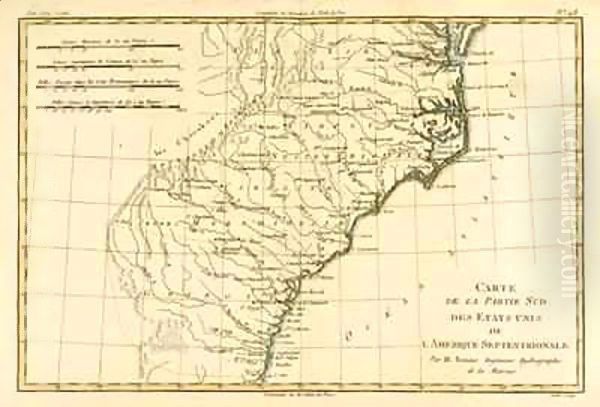 South-east Coast of America Oil Painting by Charles Marie Rigobert Bonne