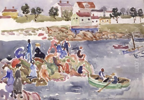 The Cove 2 Oil Painting by Maurice Brazil Prendergast
