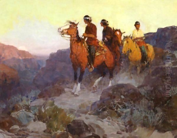 The Close Of Day Oil Painting by Frank Johnson