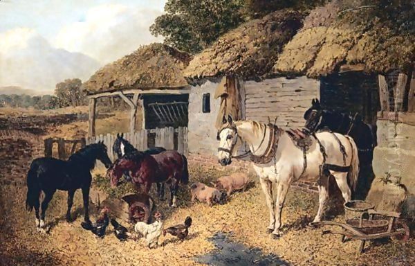 The Farmyard 5 Oil Painting by John Frederick Herring Snr