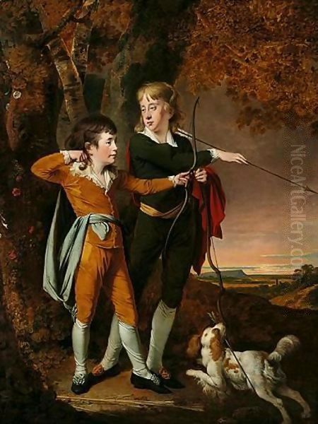 The Boy Archers Oil Painting by Josepf Wright Of Derby