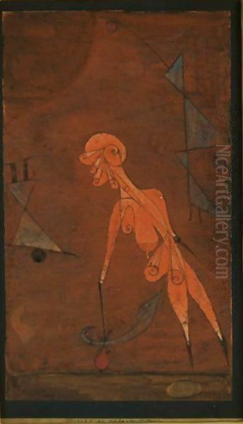 Schlangen-Toterin Oil Painting by Paul Klee