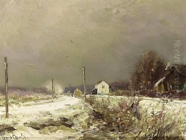 The Approaching Train Oil Painting by Louis Apol