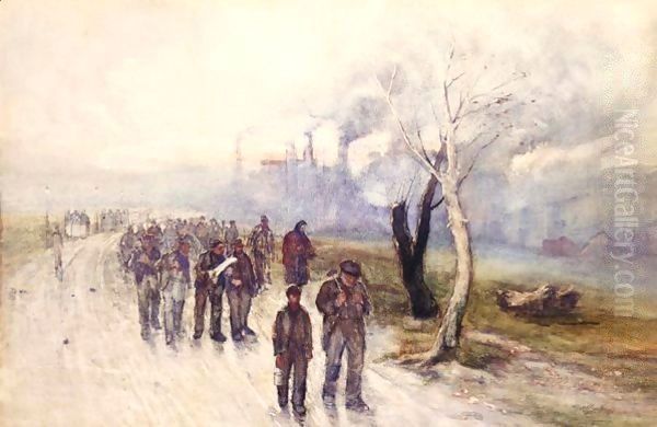 When The Day Of Toil Is Done Oil Painting by Thomas Hunt