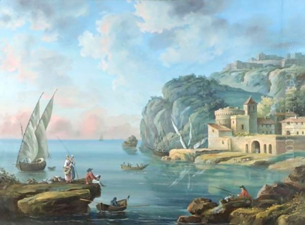 Paysage Maritime Oil Painting by Claude-joseph Vernet