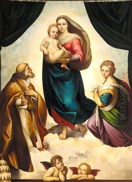The Sistine Madonna Oil Painting by Raphael