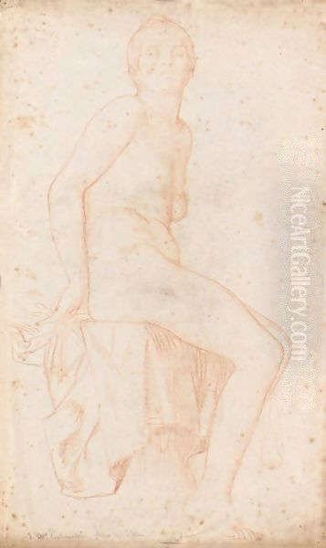 Study Of A Nude Oil Painting by William Strang