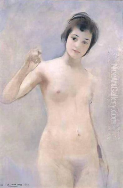Desnudo Femenino (Nude) Oil Painting by Ramon Casas