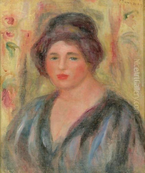 Tete De Femme Oil Painting by Pierre Auguste Renoir