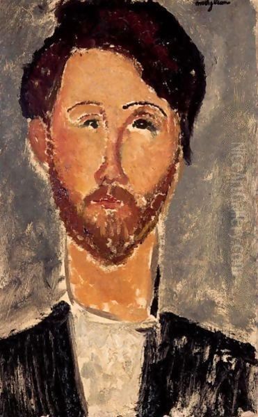 Portrait De Leopold Zborowski Oil Painting by Amedeo Modigliani