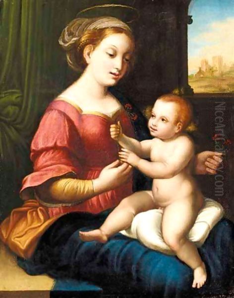 The Madonna Of The Pinks Oil Painting by Raphael