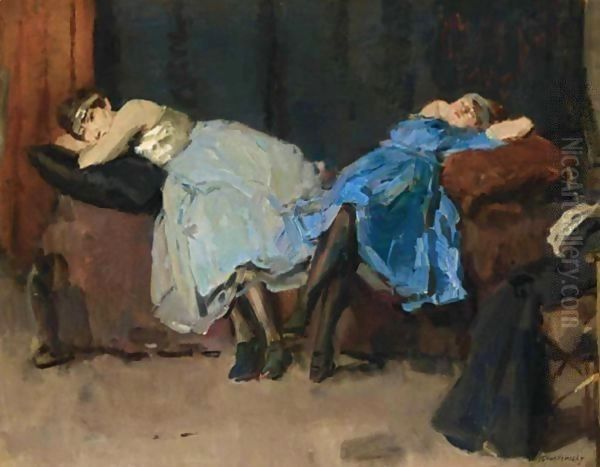 After The Dance Oil Painting by Isaac Lazarus Israels
