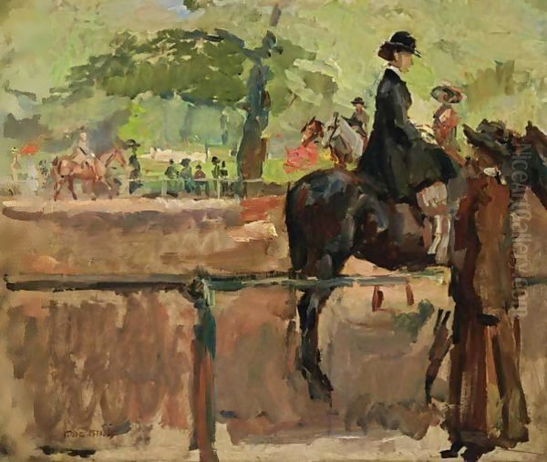 Hyde Park, Rotten Row, London Oil Painting by Isaac Lazarus Israels