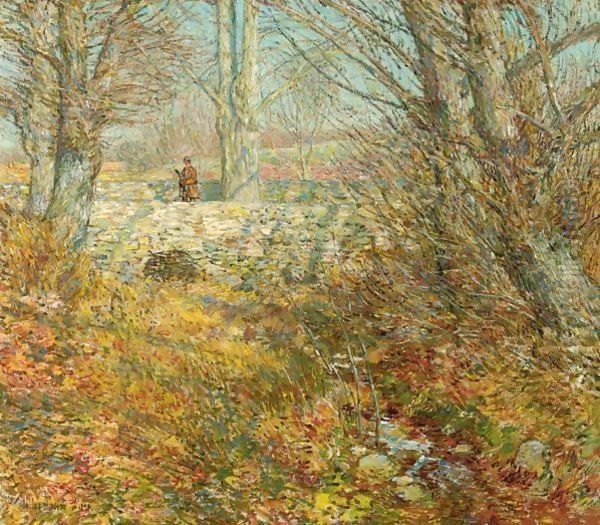The Stone Bridge, Old Lyme Oil Painting by Childe Hassam