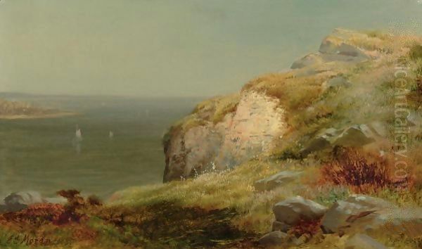 Coastal View Oil Painting by Edward Moran