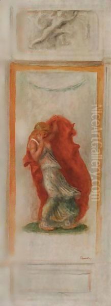 Un De Deux Panneaux Pour L'Oedipe Jocasta Oil Painting by Pierre Auguste Renoir