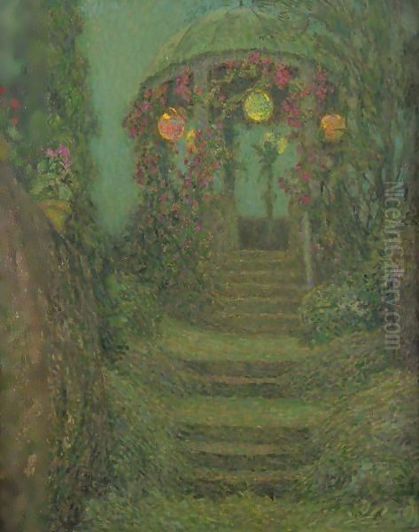 La Tour Aux Lanternes Oil Painting by Henri Eugene Augustin Le Sidaner