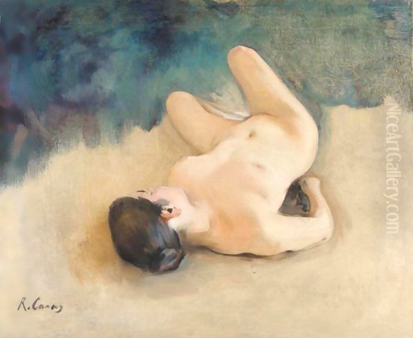 Desnudo (Nude) Oil Painting by Ramon Casas