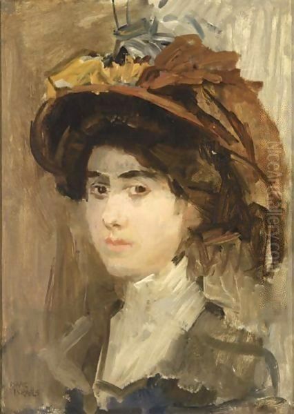 Portrait Of A Lady Oil Painting by Isaac Lazarus Israels