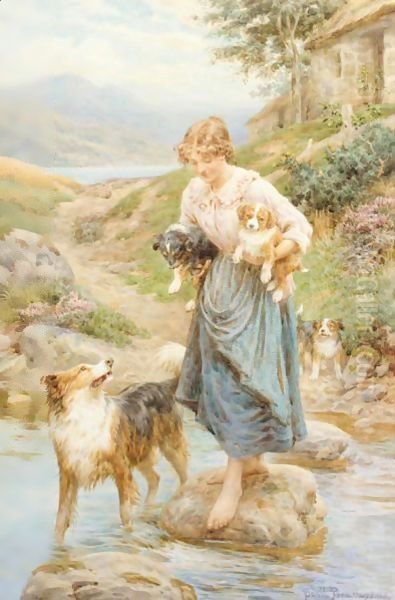 The Stepping Stones Oil Painting by Basil Bradley