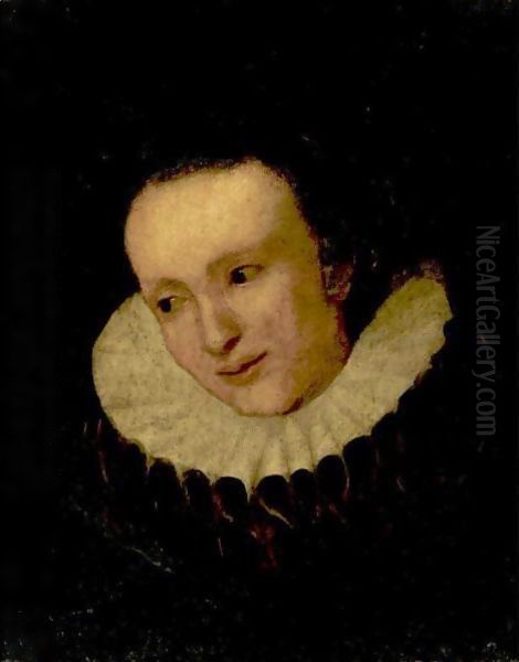 Portrait Of A Lady, Said To Be Margriet De Vos Oil Painting by Sir Anthony Van Dyck