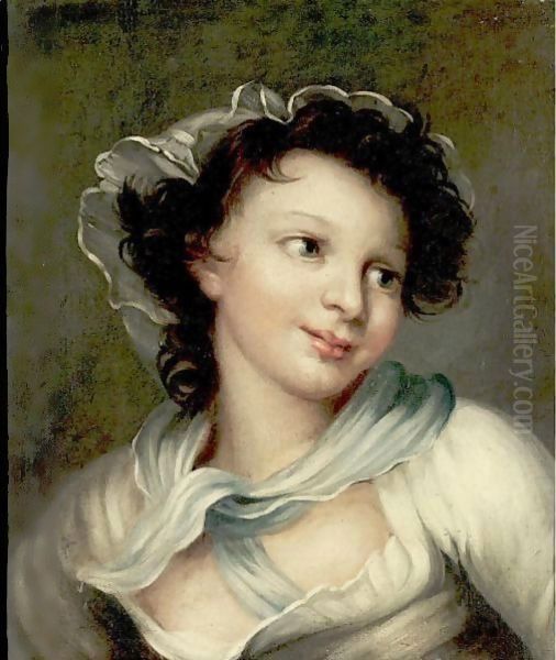 Portrait Of A Young Woman Oil Painting by Jean-Honore Fragonard