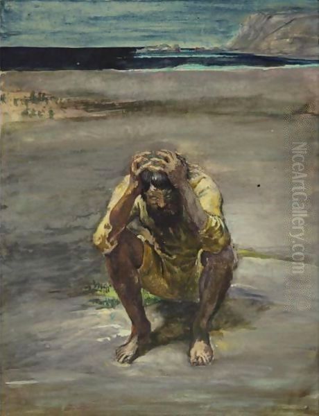 Enoch Arden Oil Painting by John La Farge
