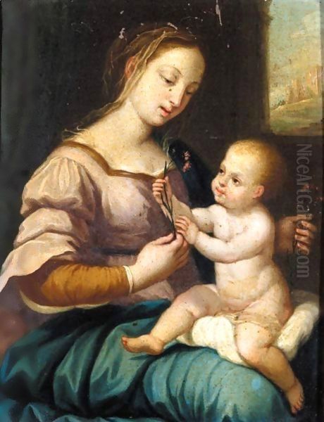 'The Madonna Of The Pinks' Oil Painting by Raphael