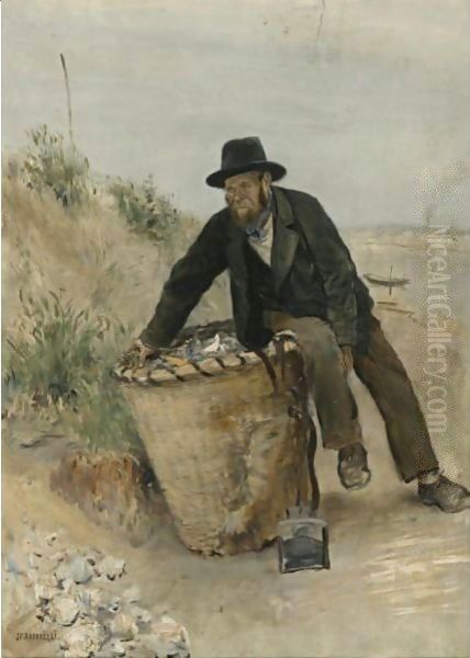 Le Chiffonier (The Ragpicker) Oil Painting by Jean-Francois Raffaelli
