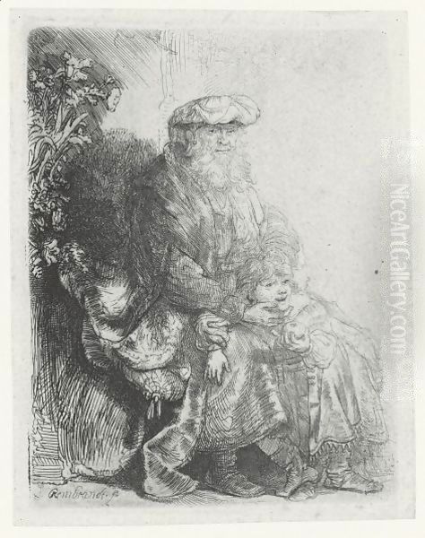 Abraham And Isaac Oil Painting by Harmenszoon van Rijn Rembrandt