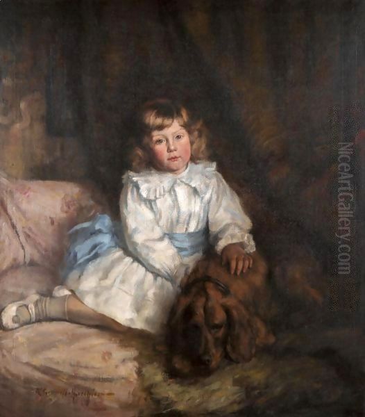 Best Friends Oil Painting by Robert Gemmell Hutchison