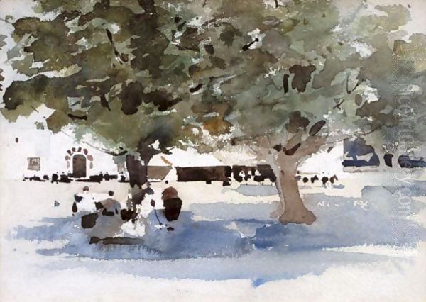 Shelter From The Sun Oil Painting by Arthur Melville