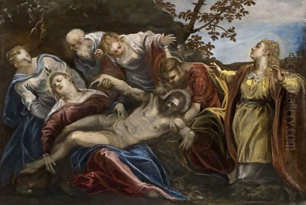 The Lamentation Oil Painting by Jacopo Tintoretto (Robusti)