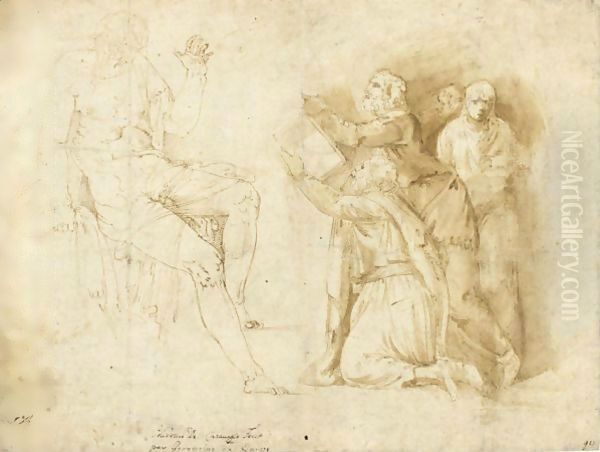 Figures Oil Painting by Battista Franco