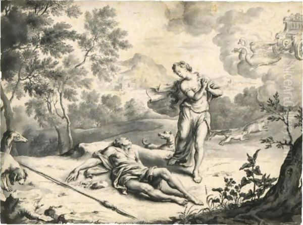 The Death Of Meleager, With Atalanta Mourning His Body Oil Painting by Willem Van Mieris Leiden