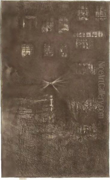 Nocturne Dance House 3 Oil Painting by James Abbott McNeill Whistler