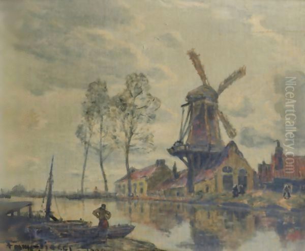 The Windmill Oil Painting by Frank Myers Boggs