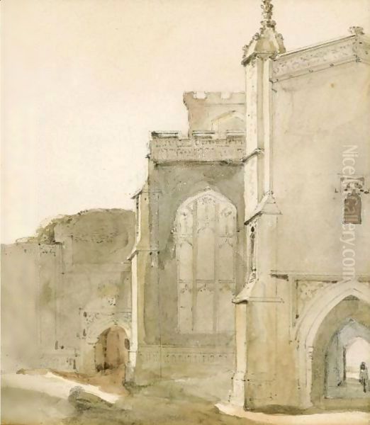 East Bergholt Church From The South Oil Painting by John Constable