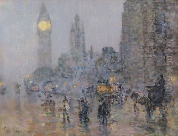 Nocturne-Big Ben Oil Painting by Childe Hassam