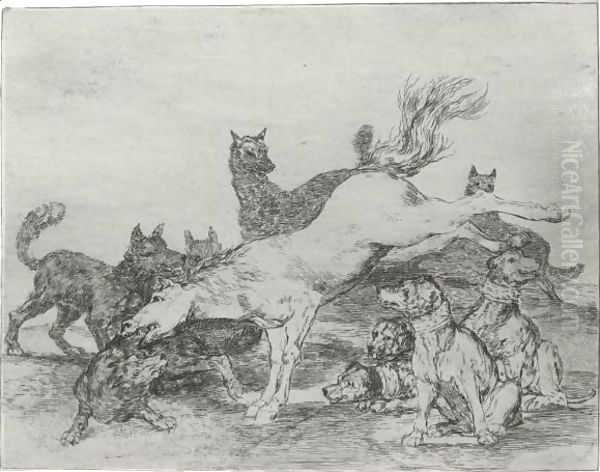 No Se Convienen Oil Painting by Francisco Goya Fuendetodos